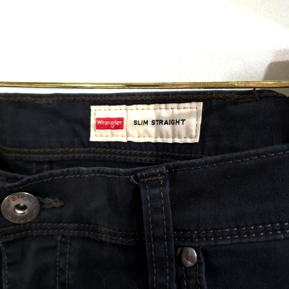 Wrangler | Men's Black Slim Straight Jeans 36x30 - Picture 7 of 11